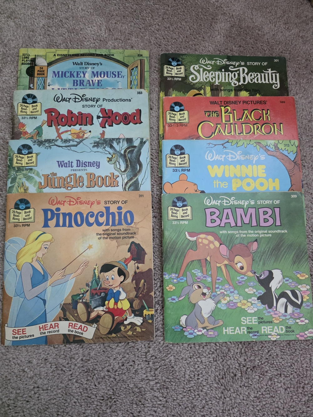 Walt Disney Storybook Records Bundle — 8 Classic Stories